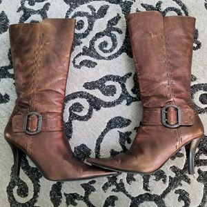 Nine West Uareito bronze boots.  Leather Size 8.5